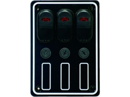 Schakelpaneel waterdicht 12 volt, 3 posities