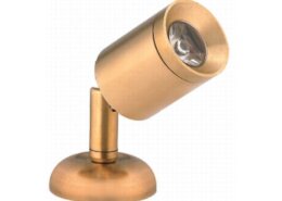 Mini leeslamp LED, messing