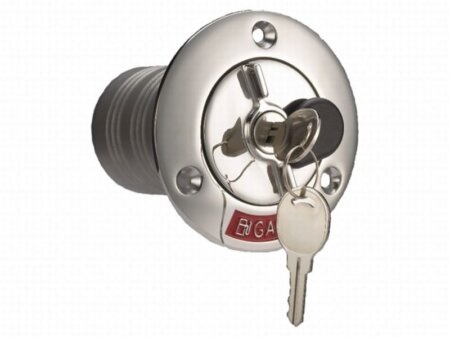 Dekvuldop 38 mm Diesel", RVS met slot"