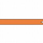 Wimpel oranje 180 cm