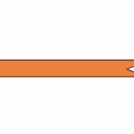 Wimpel oranje 275 cm