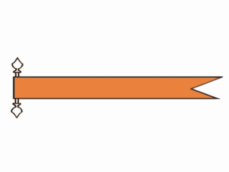 Wimpel oranje 275 cm