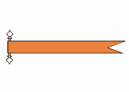 Wimpel oranje 400 cm