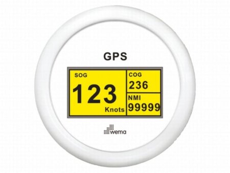 Digitale GPS snelheidsmeter, wit
