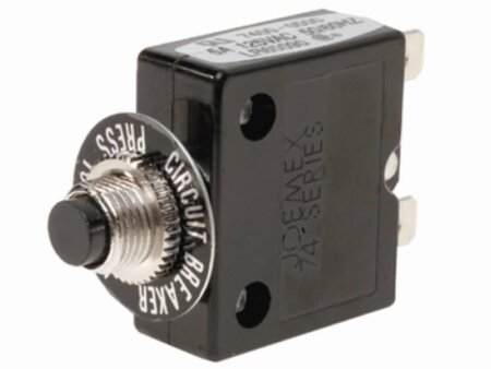Automatische zekering 6 ampere (12/24 of 230 volt)