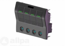 Schakelpaneel 12V autofuse 4 posities