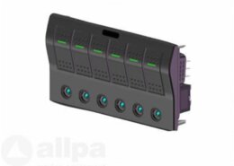 Schakelpaneel 12V autofuse 6 posities