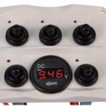 Schakelpaneel antraciet met voltmeter