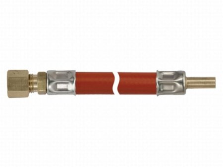 Gasslang 600 mm 8 mm knel x 8 mm pilaar glad