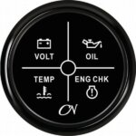 Alarm instrument met 4 LEDS zwart/zwart