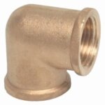 Messing bocht 90 graden 3/8" binnendraad