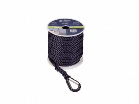 Ankerlijn polyester 10 mm - 20 meter zwart