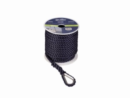 Ankerlijn polyester 12 mm - 30 meter navy