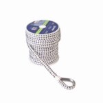 Ankerlijn polyester 14 mm - 40 meter zwart/wit