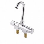 Kraan met draaibare uitloop dubbel chrome