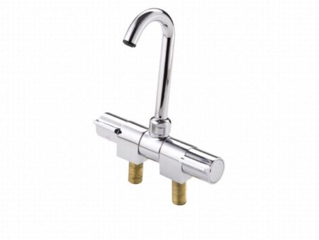 Kraan met draaibare uitloop dubbel chrome