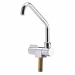 Kraan met draaibare uitloop enkel chrome