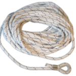 Ankerlijn polyester, 12 mm - 30 meter wit