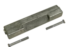 Navalloy aluminium anode; Bombardier transom