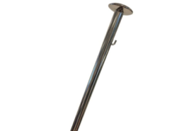Vlaggenstok rvs, 25 mm, lengte 1000 mm