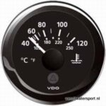 Temperatuurmeter koelwater zwart VDO/Veratron