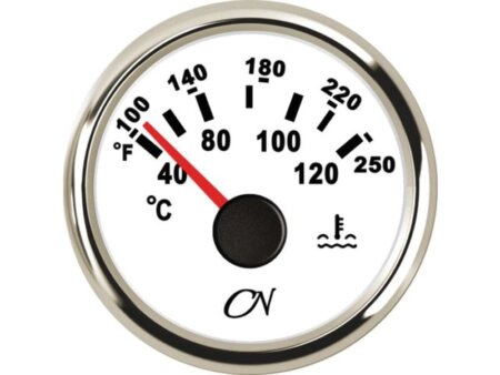 Koelwater temperatuurmeter CN wit/chroom