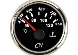 Koelwater temperatuurmeter CN zwart/chroom