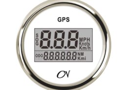 GPS snelheidsmeter CN wit/chroom