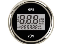 GPS snelheidsmeter CN zwart/chroom