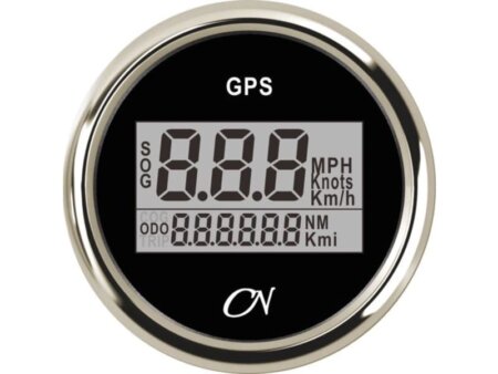GPS snelheidsmeter CN zwart/chroom