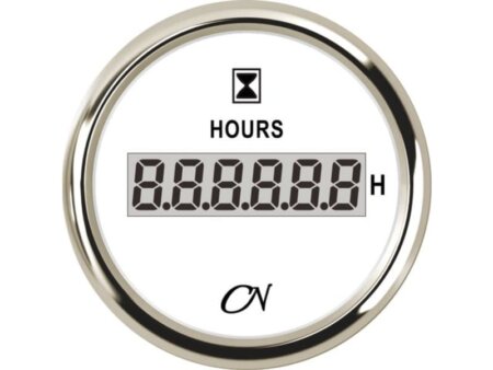 Bedrijfsurenteller CN digitaal wit/chroom