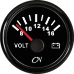 Voltmeter 8-16 volt zwart/zwart CN