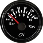 Oliedrukmeter 0-10 bar zwart/zwart CN