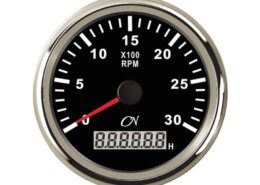 Toerenteller 3000 rpm CN met bedrijfsurenteller zwart/chroom