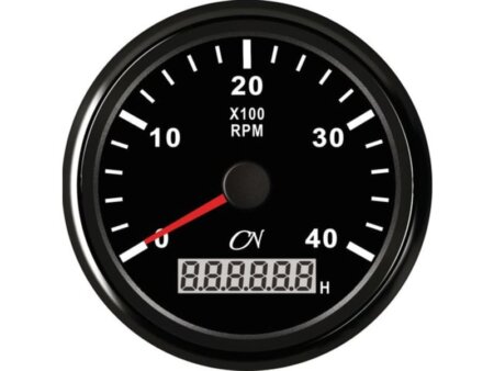 Toerenteller 4000 rpm CN met bedrijfsurenteller zwart/zwart