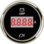 Ampèremeter digitaal zwart/chroom CN
