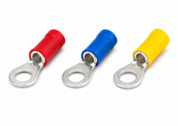 Draadklem ring 8mm geel (4 stuks)