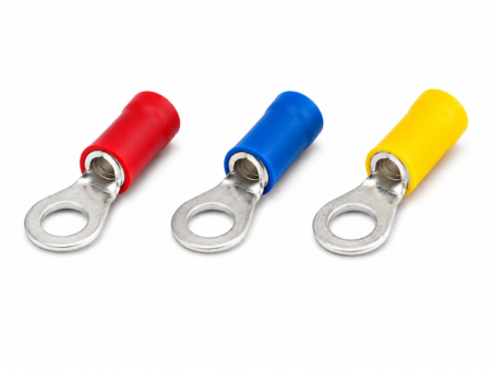 Draadklem ring 8mm geel (4 stuks)