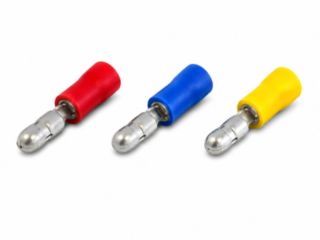 Draadklem rond 4mm mannetje rood (6 stuks)
