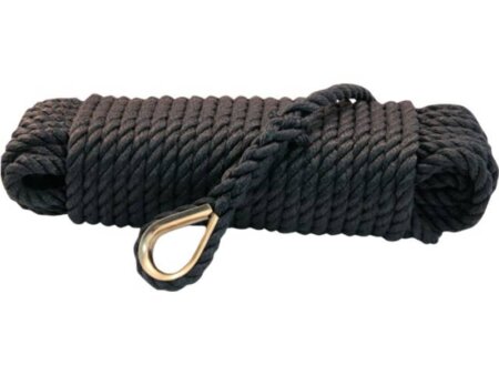 Ankerlijn polypropyleen 10 mm - 20 meter zwart