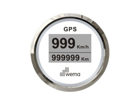 Compacte GPS snelheidsmeter wit