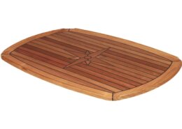 Tafelblad Teak half ellips 61 x 94 cm