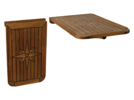 Tafelblad teak opklapbaar 38 x 60 cm