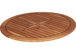 Tafelblad teak rond 65 cm