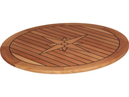 Tafelblad teak rond 65 cm