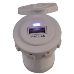 USB stopcontact enkel wit