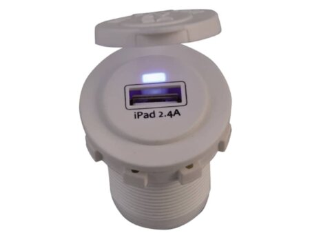 USB stopcontact enkel wit