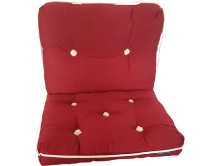 Kapokkussen bordeaux dubbel 70x46x13 cm