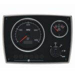 Motorpaneel Vetus MPA22 - 12 volt aluminium zwart