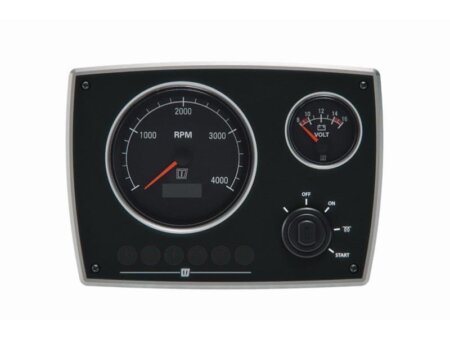 Motorpaneel Vetus MPA22 - 12 volt aluminium zwart